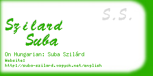 szilard suba business card